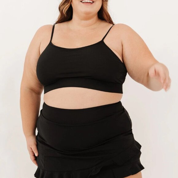 NWT Lime Ricki Black Ruffle Skirt w/ Bottoms Bikini Bottom Swimsuit - Picture 3 of 8